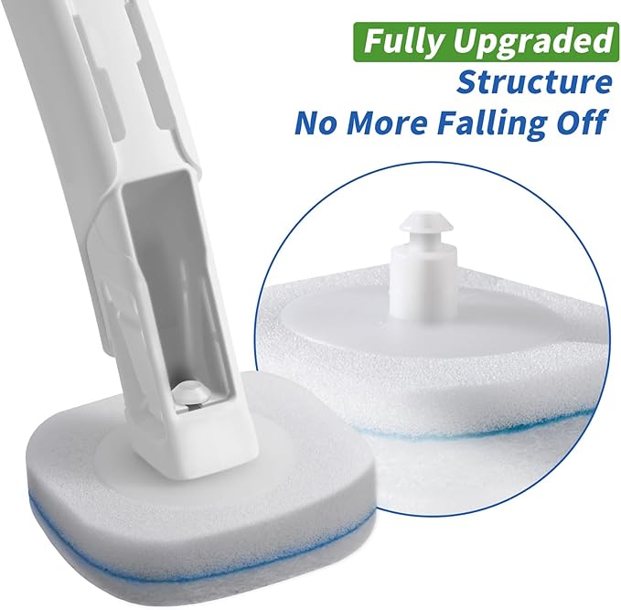 Disposable Toilet Brush 2 Pack- Toilet Bowl Cleaner, Toilet Cleaning Supplies, Toilet Brush with Holder, 28 Refills for Deep Cleaning and Hygienic Bathroom Maintenance