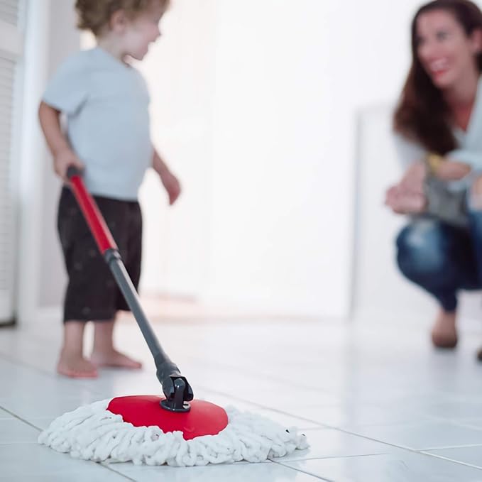 Spin Mop Replacement Heads Microfiber Mop Refills Replace Head Safe for Cleaning All Hard-surfaced Floors (White 3)