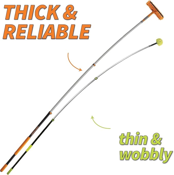 5-30 ft Window Washing Kit with Extension Pole (36+ Foot Reach) | Window Cleaning Tool & Window Washer Squeegee with Telescopic Extension Pole // Best Indoor Outdoor Window Washing Equipment