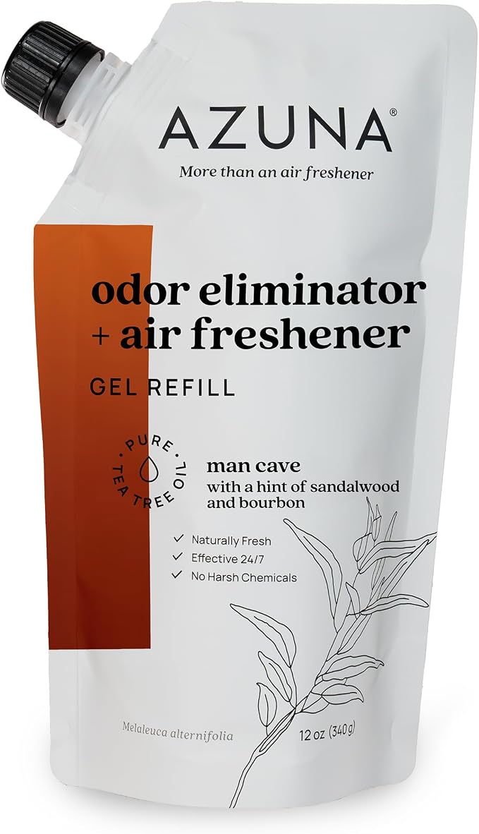 Azuna Home Odor Eliminator for Strong Odor | 12oz Gel Refill | Sandalwood