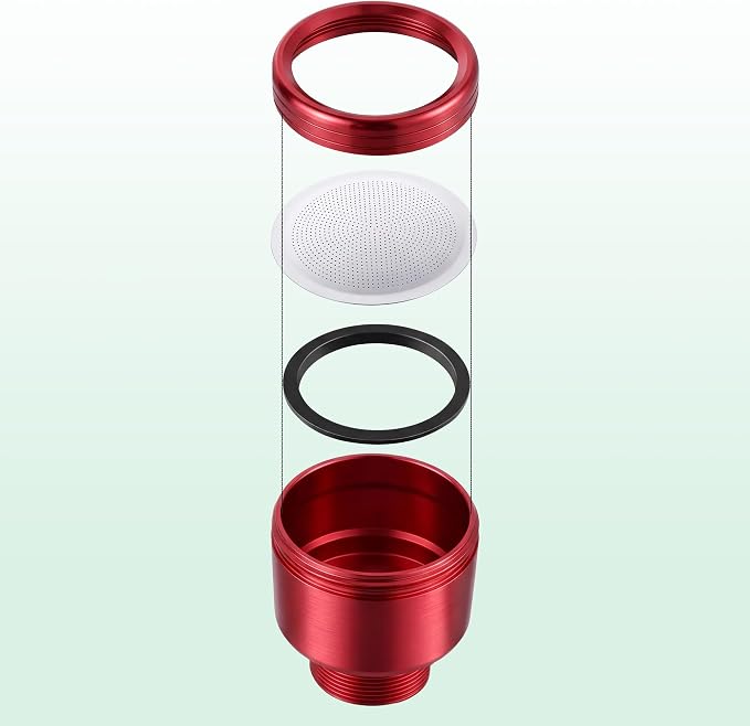 Dreyoo 1 Pack Water Nozzle with 3000 Tiny Holes, 3/4'' Aluminium Alloy Garden Hose Shower Head with PTFE Thread Seal Tape for Outdoor Watering Flowers, Plants, Greenhouse, Nurseryman (2.36'',Red)