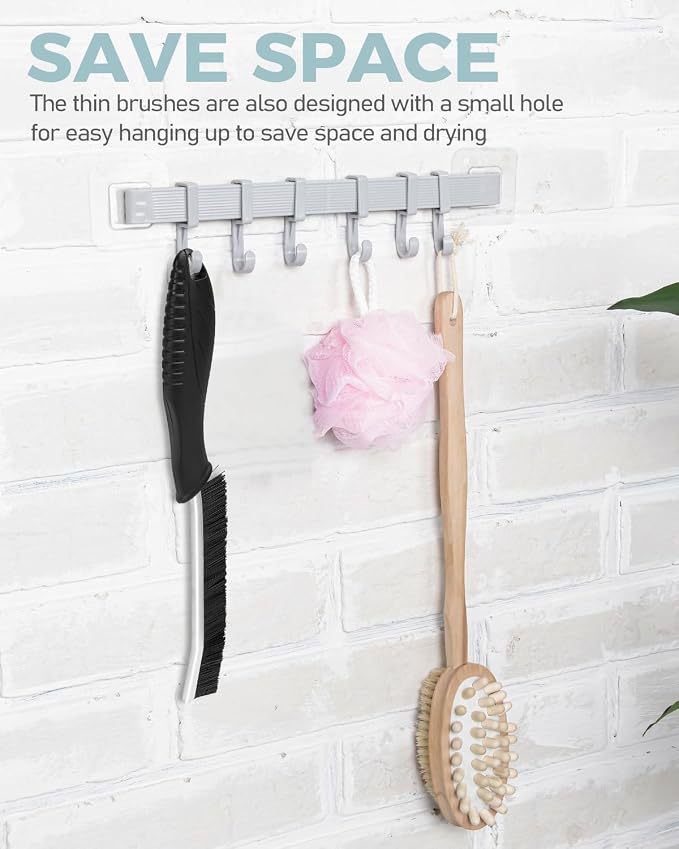 SXhyf Crevice Cleaning Brush - Grout Scrub Brush, House Cleaning Supplies | Small Brushes for Cleaning, Hard Bristle Tile Grout Brush Gap Cleaning Tool for Household Use, Bathroom, Kitchen (6pcs)