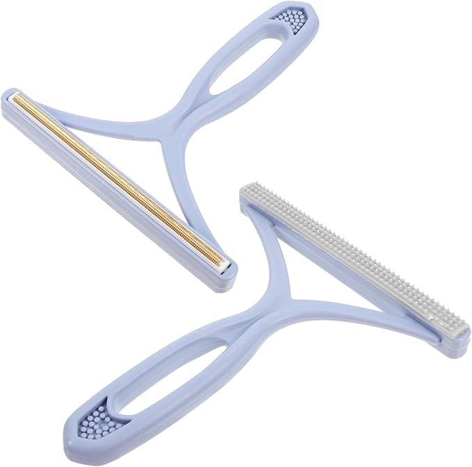 Yardwe 2pcs Pet Hair Remover and Lint Remover for Clothes and Sweaters Portable Fabric Pilling Tool Blue Static Electrostatic Fluff for Household Laundry and Carpet Hair Removal