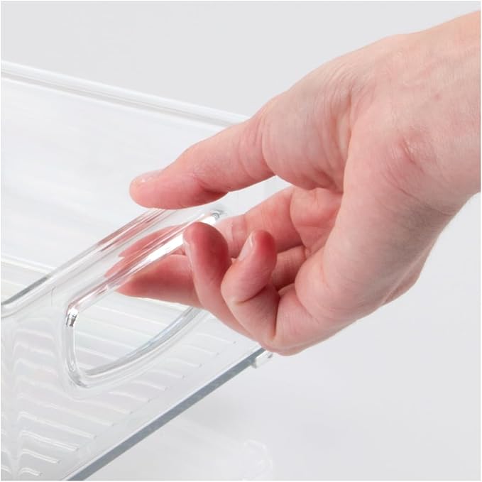 iDesign Stackable Pantry Bin with Handles, Set of 4, Clear | Kitchen Storage, Made in USA
