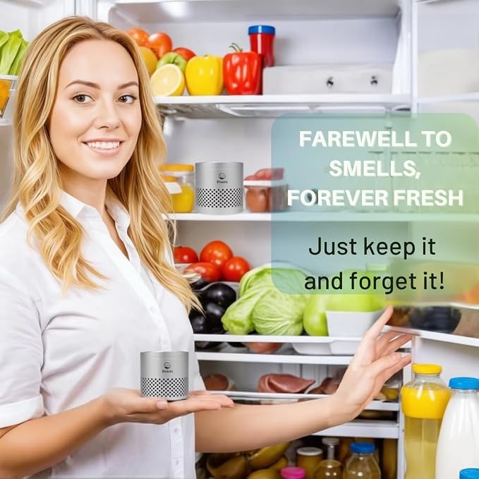 Refrigerator Deodorizer Odor Eliminator for Home, Lasts 10 Years, Fridge Odor Eliminator, Closet, Pantry, Shoe Rack, Car & Drawer Odor Absorber for home, Nontoxic Top Kitchen Gadgets & Gifts
