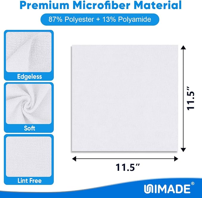 Shop Towels Rags, 150 Pack Reusable Shop Rags Bulk Microfiber Cleaning Cloth Lint Free Cleaning Towels for Car Kitchen Automotive Bar Mechanic Restaurant Garage, 11.5"x 11.5", White | Shop Rags Bulk Lint Free Cleaning Towels for Car Kitchen Automotive ...