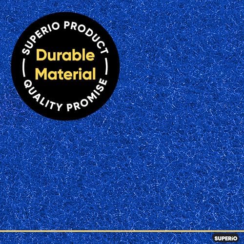 Scouring Pad Non-Scratching Scrubber Non-Scratch Cleaning Scrub Pads Heavy Duty Scouring Pad Reusable Kitchen Scrubbing Pad Pack of 15 Blue, by Superio