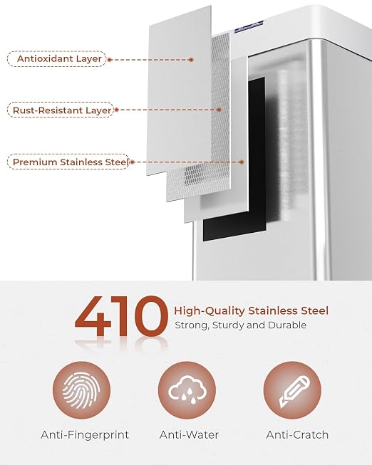 TLSUNNY 16 Gallon Motion Sensor Trash Can,Touchless Automatic Garbage Can | Brushed Stainless Steel Smart Bin, with Bag Holder,Soft Close Lid,for Kitchen,Office,RV,Bedroom,Living Room (Silver, 60L)