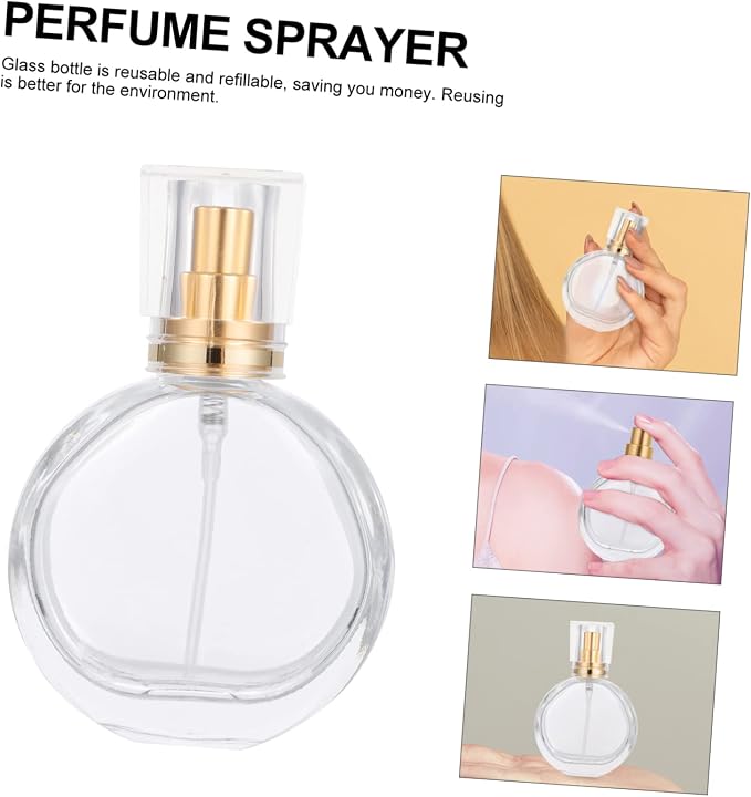 3pcs Refillable Perfume Bottles Travel Spray Bottles for Air Freshener Leakproof Glass Atomizer for Home Travel