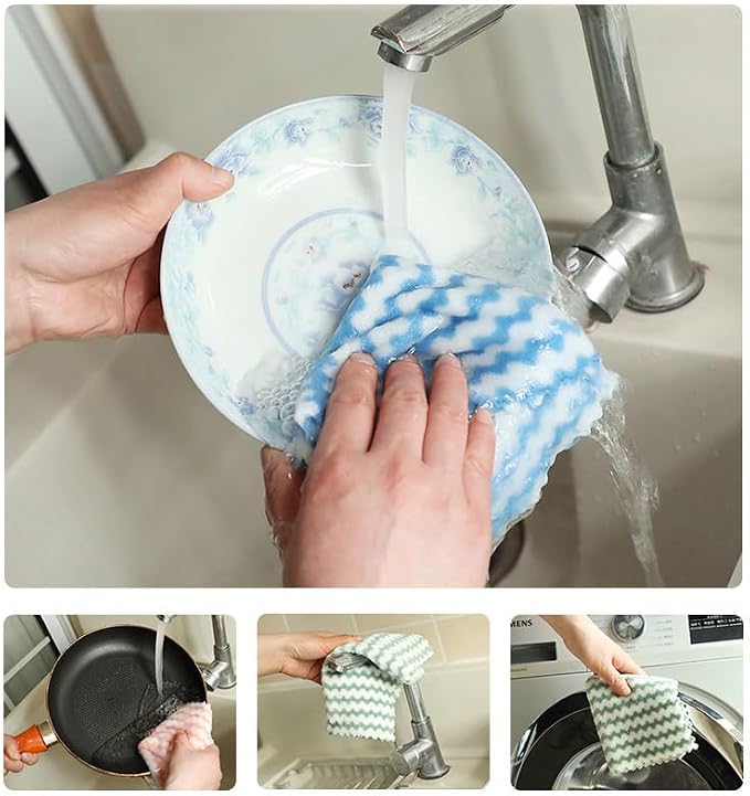 20 Count Replacement Cloths for Snap Grip Mini Mop, Wet and Dry Cleaning Pads for Cabinet, Wall, Window and Floor Cleaning, Reusable Washable Microfiber Refill, 8" x 6"