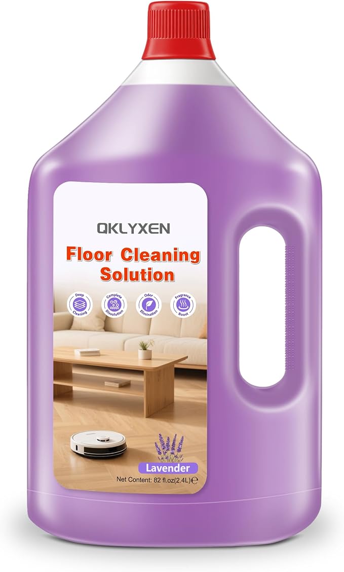 82 FL OZ Lavender Scent Floor Cleaning Solution Compatible with Roborock | Rich, Long-lasting Fragrance, 2.4 L Floor Cleaner for All Robot Vacuums with Mopping & Cordless Wet/Dry Vacuum Mop Cleaner