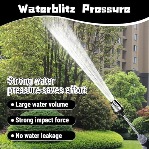Pressure Washer, High Pressure Hose Nozzle with Connectors, Water Sprayer Cleaning Tool for Car Window, High and Portable Pressure Washer Wand for Plant Watering and Lawn Care(Water Gun + Connector)