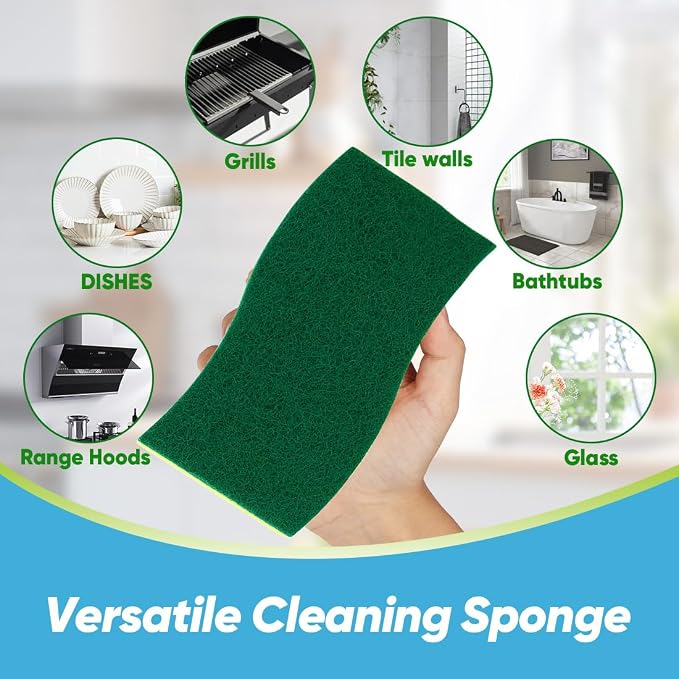 AIDEA Sponges Kitchen, 6-Pack XL Heavy Duty Dish Sponges, Cleaning Sponges | Reusable Dish Sponges Stink-Free, Extra Large Cleaning Dish Scrubber Sponges for Home/kitchen/ Restaurant/ Household Cleaning