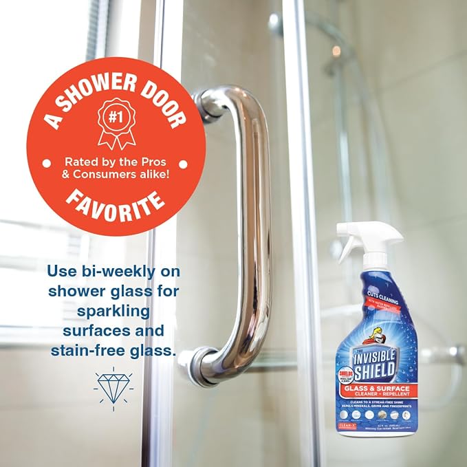 Invisible Shield Glass & Surface Cleaner and Repellent 32 fl. oz. Cleans and Protects against future dirt on multi surfaces by UNELKO- Clean-X (2)