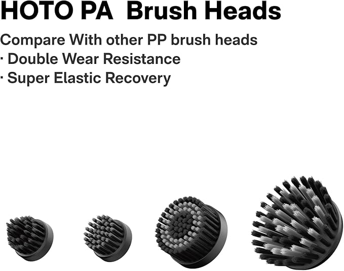 HOTO 16 Pcs Replacement Brush Heads for Wand™ Electric Scrubber Only | Suitable for HOTO Electric Scrubber Only, Cordless Spin Scrubber Accessories for Tiles, Grout, Corners, Crevices