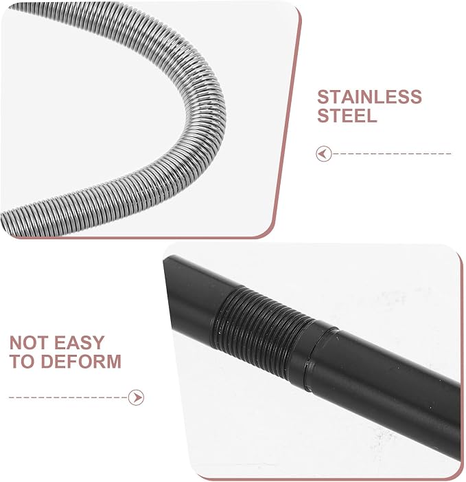 Spring Hair Remover: Stainless Steel Manual Hair Removal Tool - Aluminum Handle Design - Gentle Spring Facial Remover Tool for Face Legs Cheeks Mustache (Black)