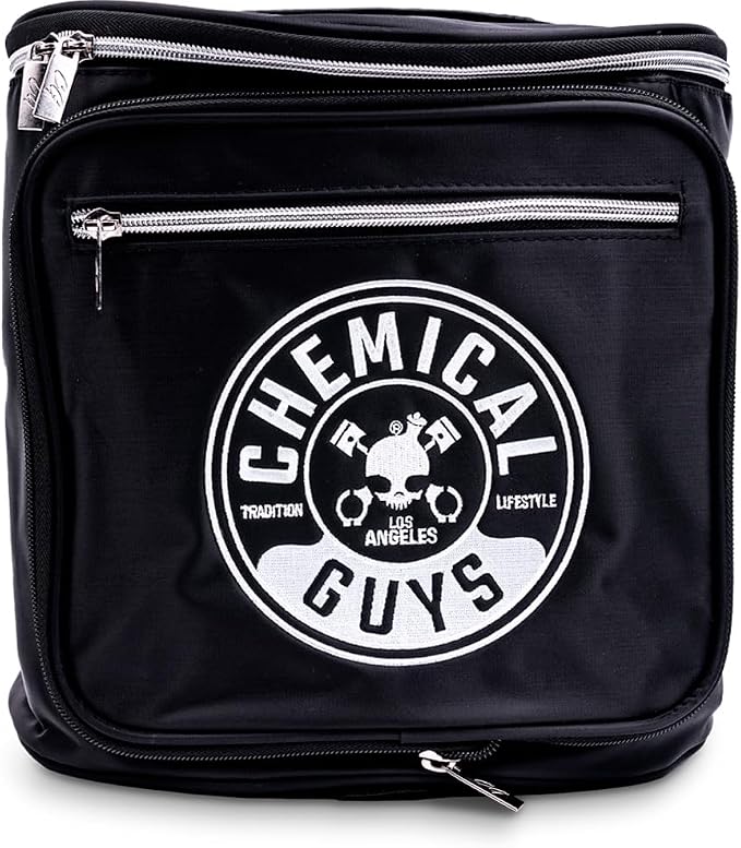 Chemical Guys, Detailing Arsenal Bag & Trunk Organizer, Small, 12 Bottles | Durable bag organizes up to twelve 16 oz bottles plus tools and towels, folds for easy trunk and garage storage