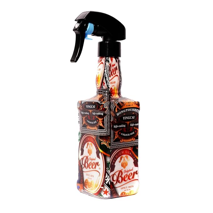 STUDIO LIMITED Barber Spray Bottle Barber Stylist Fine Mist Sprayer Refillable Hair Spray Bottles Mist (Beer 500ml/16.9oz)