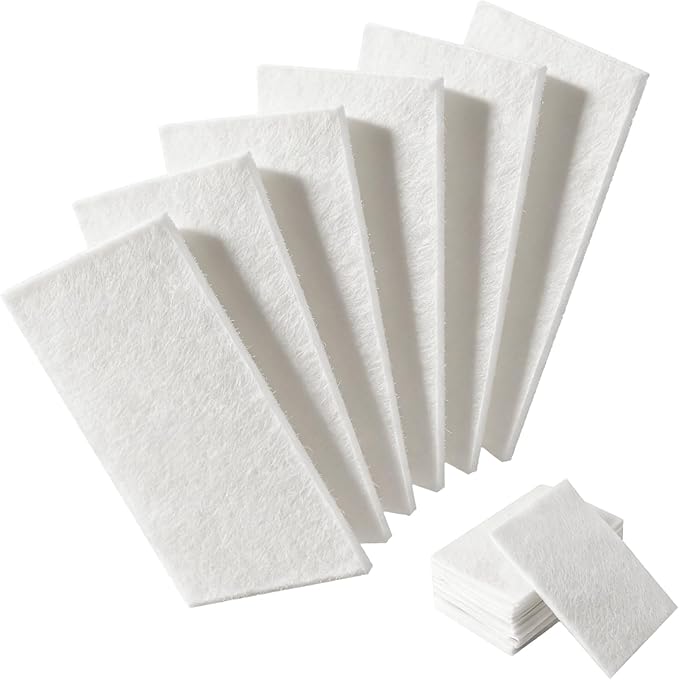 12PCS White Non Woven Pads & Non Scratch Scrubbing Pads 4x6 Inch | Light Duty Scouring Pad & Abrasive Surface Scrubber Multi Scouring Sponge for Polishing Cleaning Pads Non Abrasive