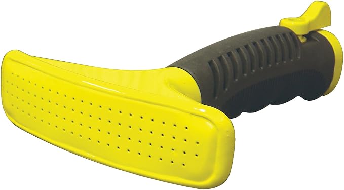 Dramm ColorStorm Premium Fan Spray Nozzle for Garden Hose – One Touch Thumb Control Valve, Durable Metal Construction, Gentle Fan Spray for Watering Plants, Yellow