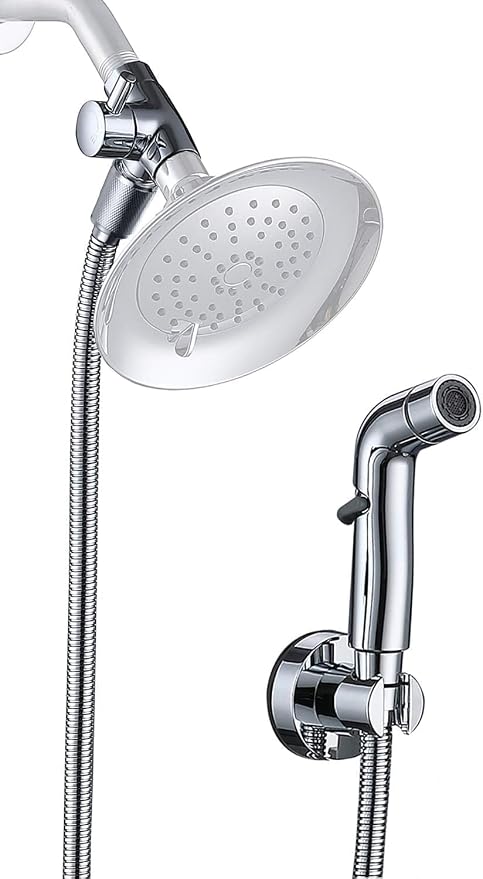 G-Promise Dog Shower Attachment with Flow Control | High Pressure, with Flow Control Lever, Extra Long Hose, Easy to Install, No-Drill Hook Mount