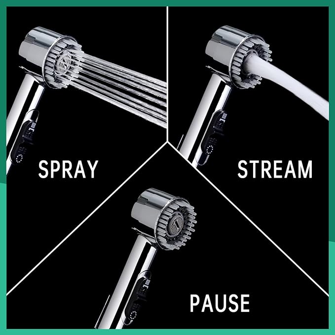 High Pressure3 Mode Dog Shower Attachment with ON/OFF Switch | With ON/OFF Switch, 100 Inches Extra Long Hose, Easy to Install, Indoor & Outdoor Use, No-Drill Hook Mount