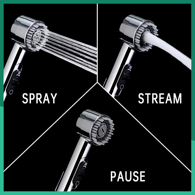 High Pressure3 Mode Dog Shower Attachment with ON/OFF Switch | 3 Spray Modes, With ON/OFF Switch, Extra Long Hose, Easy to Install, No-Drill Hook Mount