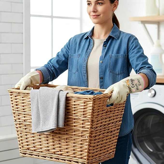 Rubber Cleaning Reusable Gloves, Practical House Warming Gifts | Dishwasher Reusable Gloves, Dishwashing Kitchen Household Essentials, Housewarming Xmas Cleaning Gifts for Cleaner Friends