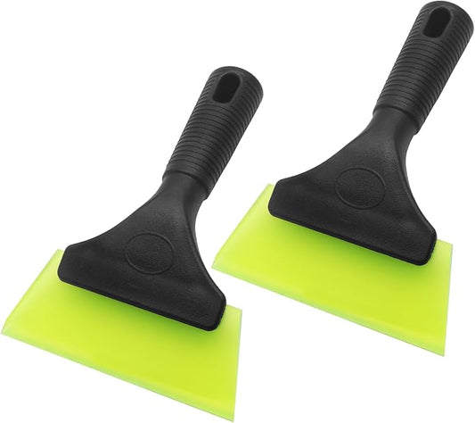 2 Pcs 5 Inch Green Car Window Squeegee Silicone | Auto Window Squeegee, Small Windshield Squeegee, Tile Squeegee Mirror Squeegee Shower Squeegee, For Glass Doors