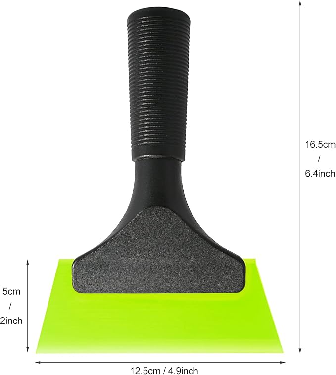EHDIS Small Squeegee 5 inch Rubber Window Tint Windshield Scraper for Car,Glass, Mirror, Shower, Door,Bathroom Cleaning (Green)