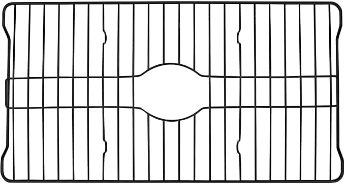 Better Houseware Sink Protectors for Kitchen Sink, Protective Metal Grid, 18.1x12.3x1 inches, Black Kitchen Sink Mat to Shield Sink Base from Scratches, Rust-Resistant Coating, L