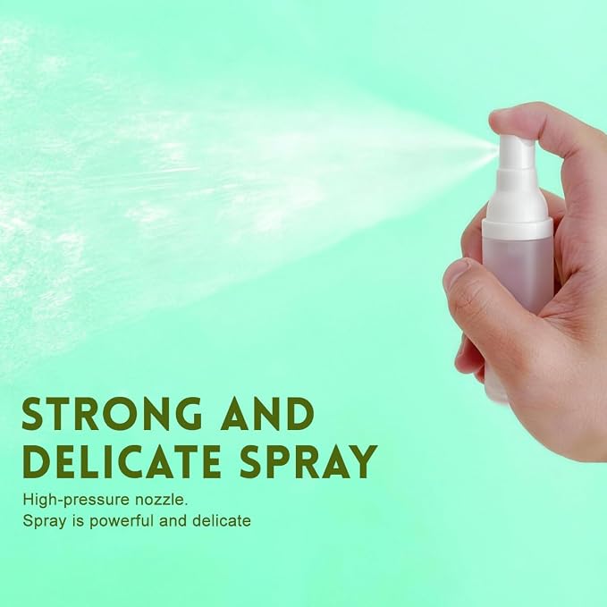 6PCS 30ml/1oz Empty Fine Mist Spray Bottles Frosted Clear Airless Cosmetic Pump Spray Bottles Refillable Travel Makeup Toner Container Dispenser Storage Vials for Travel and Outdoor