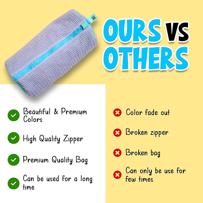 Shoe Washing Machine Bag for Washer and Dryer – Reusable Mesh Laundry Bag for Sneakers with YKK Zipper, 2-Pack