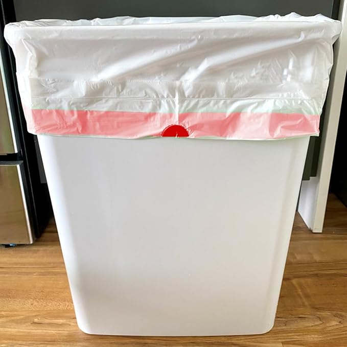 BEIDOU-PAC 8-10 Gallon Trash Bags Drawstring, 300 Count, White & Unscented Garbage Bags Multi-purpose for Business Home Bathroom Kitchen Commercial and Industrial
