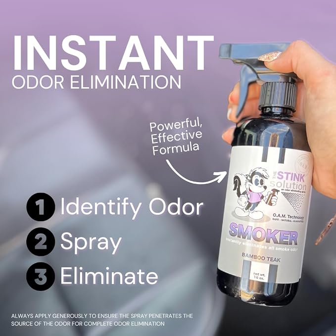 The Stink Solution Smoke Odor Eliminator Spray Refill, Sky Blue, 1 Gallon | Eliminates Smoke Smell at the Source. Deodorizer for Homes, Cars, Clothes, Walls, Upholstery and Curtains. 128 oz Bulk