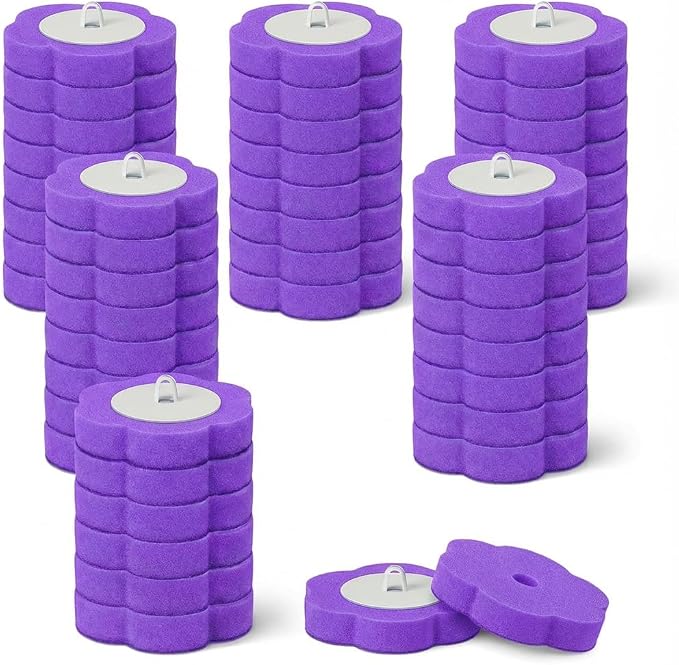 24 PCS Disposable Toilet Brush Refill Heads for Small Bathroom Daily Cleaning, Replacement Heads for Matching Toilet Brush Handle, Toilet Bowl Cleaning Refills, Handle Not Included