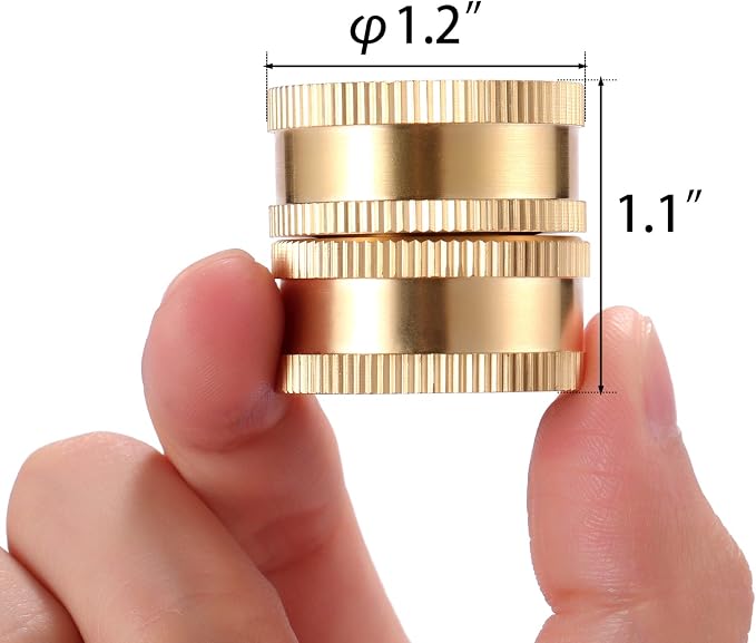2 Pack 3/4" Garden Hose Connector with Dual Swivel for Male Hose to Male Hose, Double Female | for Male Hose to Male Hose