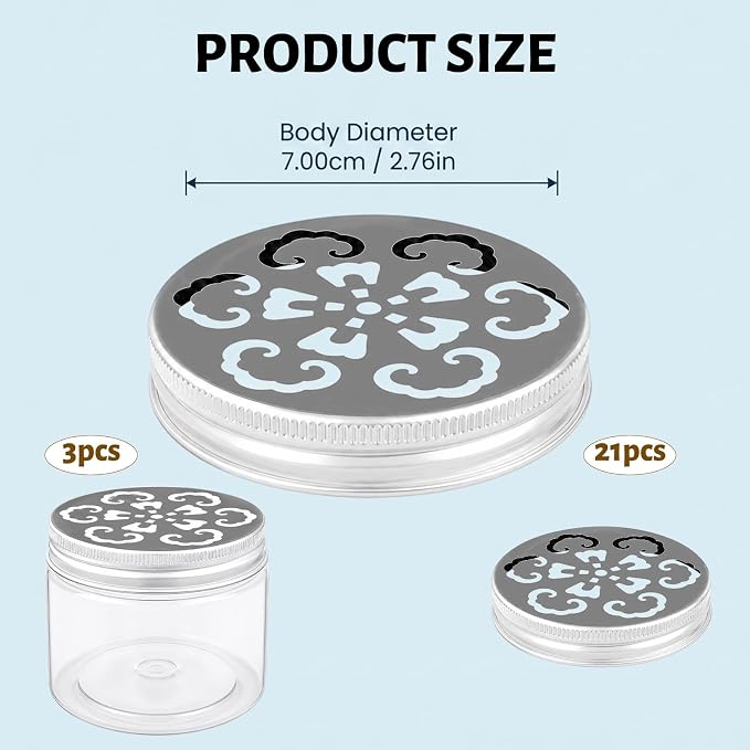 24PCS Scent Beads Container, Cover Set with Bottle Kits, Storage for Home and Laundry Areas, Lids and Bottle Combinations for Long-Lasting Use