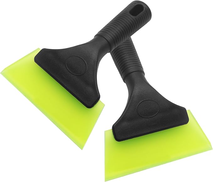 2 Pcs 5 Inch Green Car Window Squeegee Silicone | Auto Window Squeegee, Small Windshield Squeegee, Tile Squeegee Mirror Squeegee Shower Squeegee, For Glass Doors