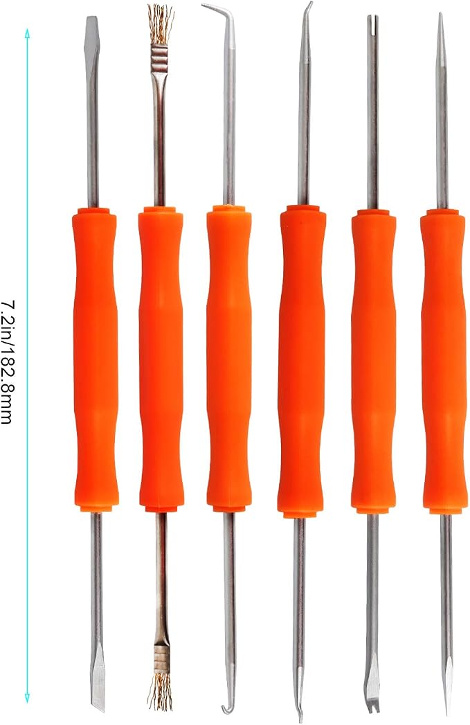 Kaisiking 6 Pcs Double Sided Soldering Assist Aid Repair Tool | with 2 Precision Tweezers for Electronics Repair and Soldering
