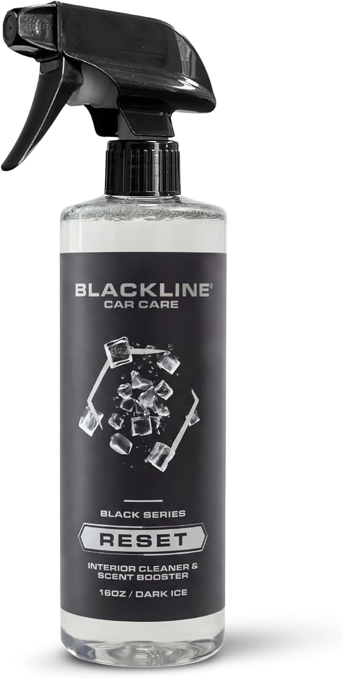 Blackline Reset Interior Car Cleaner & Deodorizer Spray - Dark Ice | pH-neutral high-foam formula deep-cleans & deodorizes leather, vinyl, carpet & plastic. Long-lasting scent, zero residue