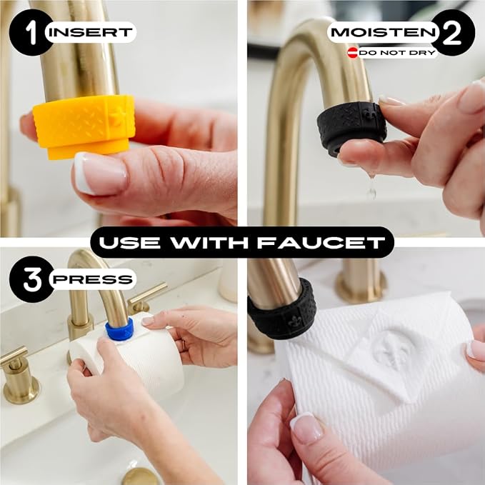Toilet Paper Stamp Cheer & Freedom Trio (3 Pack) - Add a Unique Personal Touch to Your Bathroom Decor! Ideal for Housekeeping, Hotels, Rentals, Home Staging Decor