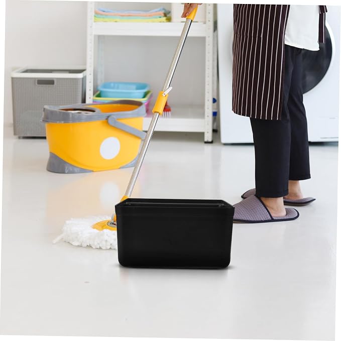 NOLITOY Large Capacity Janitorial Cart Bin for Hospitals and Restaurants Sturdy Plastic Housekeeping Cart Utility Bin Easy Cleaning and Maintenance Portable Black Replacement Bucket