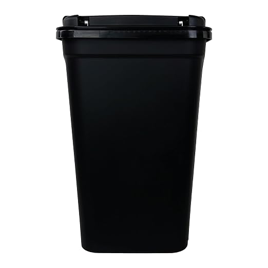 7.6 Gallon Touch Top Trash Can, Black Slim Rectangular Plastic Garbage Bin with Push Lid, Odor Block Waste Bucket Fits Standard 8-Gallon Bags for Kitchen Bedroom Office Dorm Bathroom