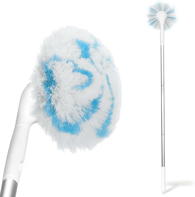 Non-Scratch Tub Tile Scrubber Brush, 48" Long Handle (1-Pack) | Soft Tub Mop, 2026 Version, All-in-One Adjustable Shower Brush for Bathtub, Bathroom, Sink, Faucet, and Wall Tile