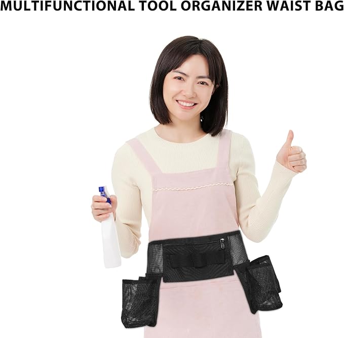Tools Waist Bag for Men, Portable Work Belt Pouch with Large Capacity, Multi-functional Tool Organizer for Cleaning and Housekeeping Workers