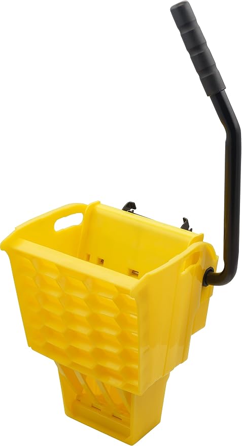 SPARTA 35 Qt Mop Bucket System with Wringer and Insert, Yellow | OmniFit, Polypropylene, 200,000-Cycle Wringer, Clean and Soiled Water Separation, Non-Marking Swivel Casters