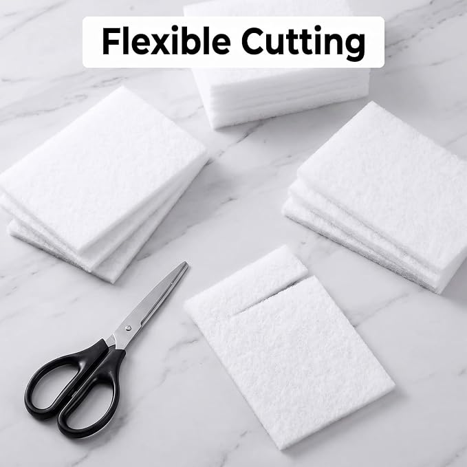 20 PCS Non Woven Scrubbing Pad,4x6 Inch Non Scratch Scouring Pad Light Duty | Scuff Pads Abrasive Surface Scrubber, Multipurpose Scouring Sponge for Polishing Cleaning Home Workshop
