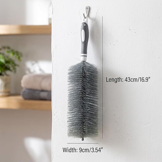 2027 New Bendable Microfiber Head (Blue 3 PCS) | Reusable Fan Cleaning Brush, Washable Fan Cleaner Brush for Electric Fans, Air Conditioning, Car Vents and Curtain