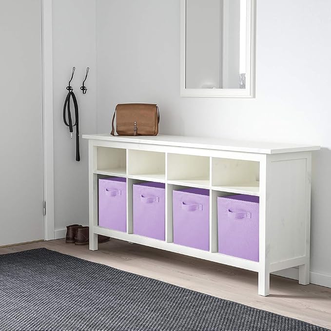 ShellKingdom Storage Bins, Foldable Fabric Storage Cubes And Cloth Storage | Storage Organizer For Closet And Toys, 10.5x10.5x11 INCH, 6 Pack (Lavender)